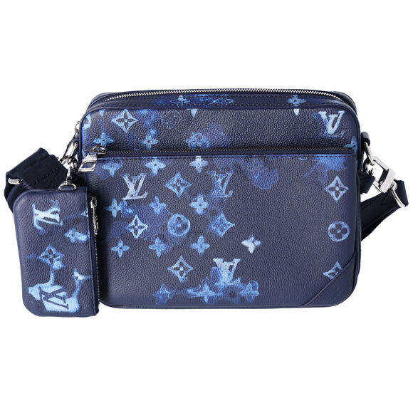 Louis Vuitton Trio Messenger Watercolor Summer Collection Shoulder Bag Navy - Picture 1 of 8